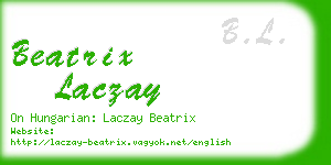 beatrix laczay business card